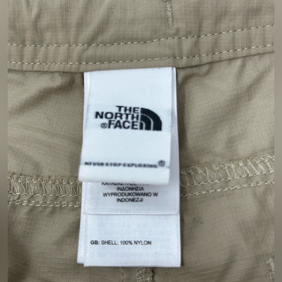 North Face Zip-off Convertable Pants - Women's SIZE 8 beige tan nylon pants - Picture 5 of 13